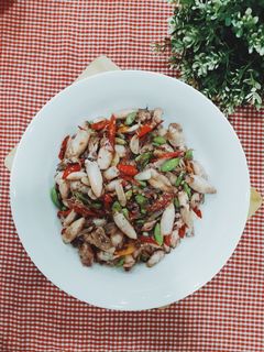 Foto resep Oseng cumi asin pete