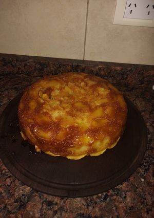 Una foto de Torta invertida de manzana🍎
