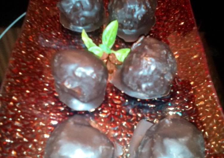 Step-by-Step Guide to Prepare Super Quick Homemade sunshine&#39;s chocolate peanut butter balls