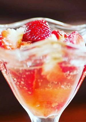 Una foto de Fresas al cava