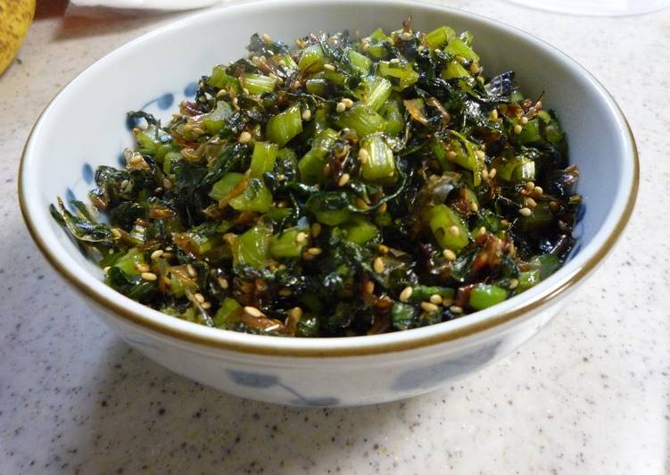 Steps to Prepare Ultimate Furikake Daikon Radish Leaves