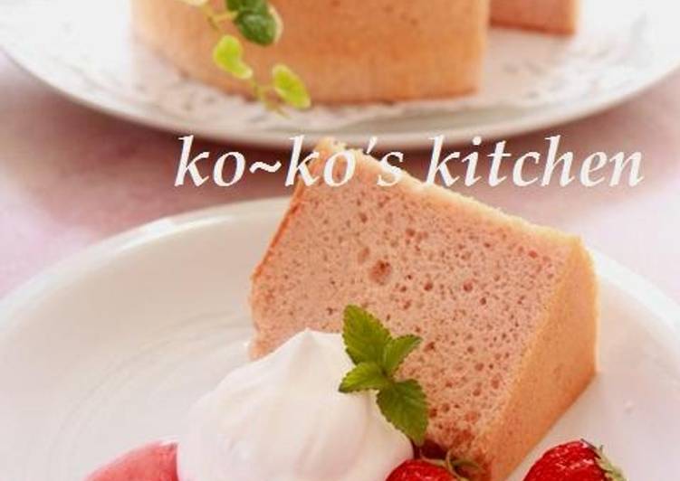Recipe of Perfect Strawberry Chiffon Cake