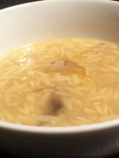 A picture of Pigeon and Pasta Soup.
