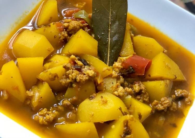 Cazuela de patatas con soja y alga vegano🌱vegetariana