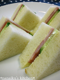 A picture of Tastes Just Like The Cafe Ham and Cucumber Sandwich.