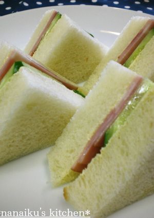 A picture of Tastes Just Like The Cafe Ham and Cucumber Sandwich.