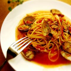 Spaghetti alle Vongole in Rosso A picture of Spaghetti alle Vongole in Rosso.