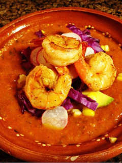 A picture of Spicy salsa soup.