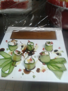 A picture of Stuffed cucumber.