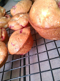 A picture of Strawberry banana mini muffins.