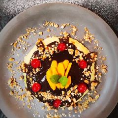 A picture of Chocolate Butterscotch Pudding.
