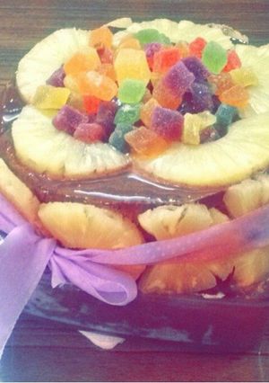 A picture of Yummilicious double-layer cake.