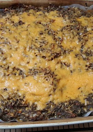 A picture of Potato Kugel (pareve) Adapted From California Kosher Cookbook 20.