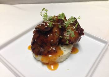 How To Make Recipe crispy pig cheeks with spicy pineappleorange glaze and thai basillemon rice Most Delicious