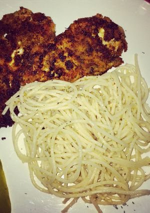 A picture of Chicken Shnitzel.