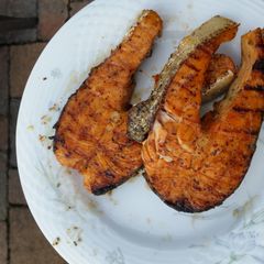 A picture of Grilled Maple Salmon Steaks.