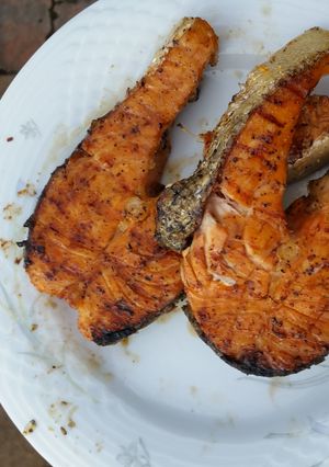 A picture of Grilled Maple Salmon Steaks.