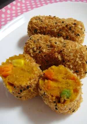 A picture of Baked Kabocha Squash Croquettes.