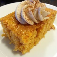 A picture of Pumpkin Pie Angel Food Cake.