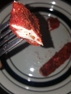 A picture of Hot cheeto mozzarella sticks (CheezOs).