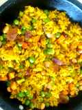 Beaten rice with peanuts