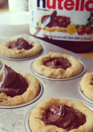 A picture of Nutella Cookie Cups.