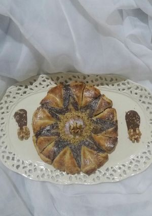 Una foto de Estrella de hojaldre de Nutella