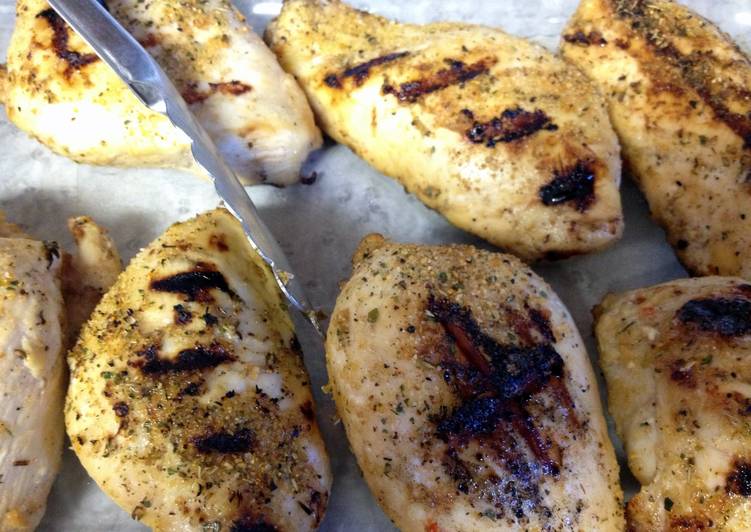 Recipe of Homemade Grilled French Italian Chicken Breast