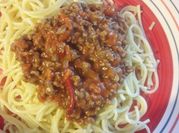 Una foto de salsa bolognesa con comino
