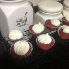 A picture of Classic Red Velvet Cupcake with Cream Cheese Frosting.