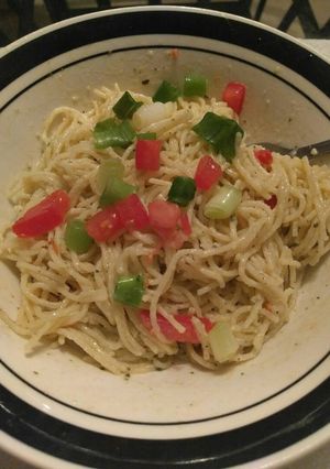 A picture of Jenny's Easy Creamy Pesto Capellini.