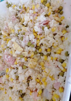 Una foto de Receta de arroz aliñado con maíz