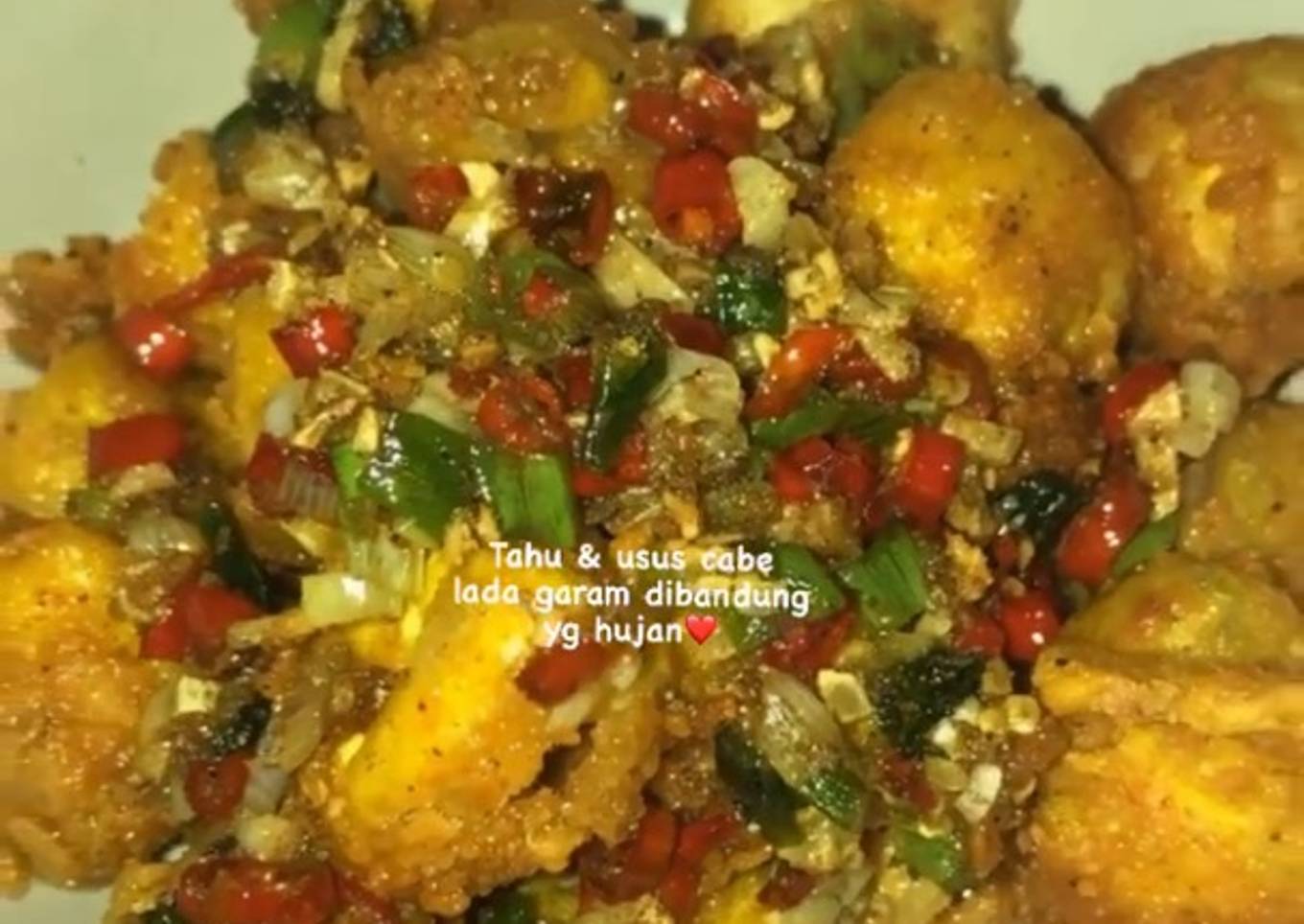 Tahu cabe lada garam