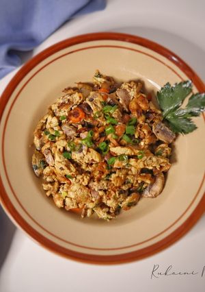 Foto resep 128. Telur Orak Arik Berjamur