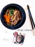 6) Ttukbaegibulgogi (carne di manzo in salsa di soia con spaghetti di patate dolci)
