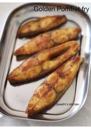 A picture of Golden Pomfret fry.