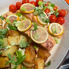 A picture of Sumac & Lemon Trout Traybake 🍋.