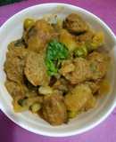 Potato Peas Soya Chunks Curry