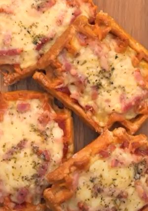 Una foto de Gofre-pizza