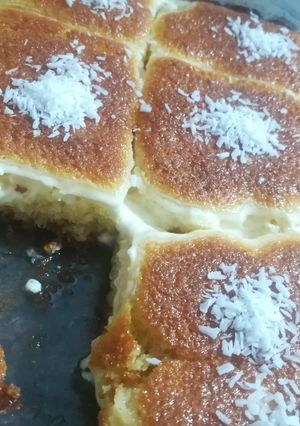 صورة لوصفة بسبوسه الكاروهات او هريسه الكاروهات