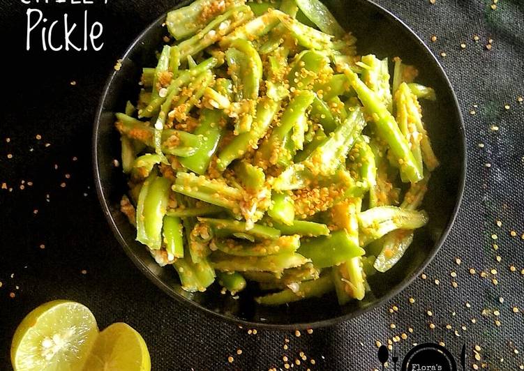 Recipe of Speedy Green chilli pickles