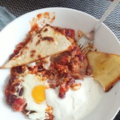 A picture of Mexican eggs.