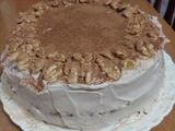 04. Bizcochuelo de nuez de cumpleaños - relleno chocolate y crema capuchino - "Torta colonia suiza"