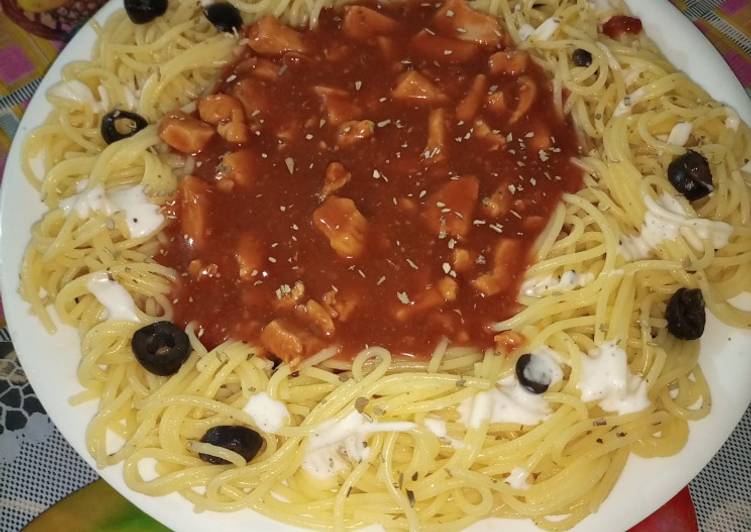 Steps to Make Super Quick Homemade Italian Chicken Spaghetti