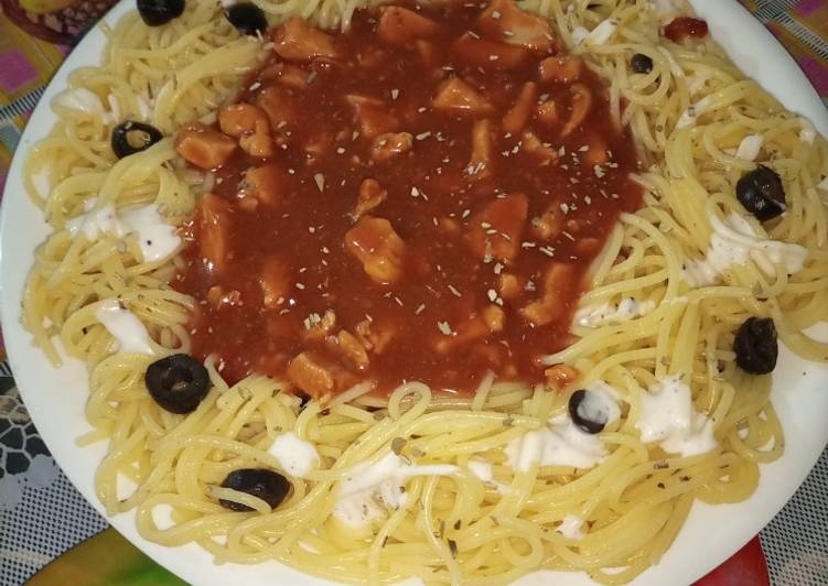 Recipe of Quick Italian Chicken Spaghetti