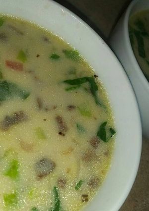 صورة لوصفة شوربه الفطر بالكريمه