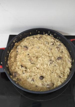 Una foto de Risotto de setas y salvia