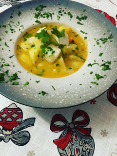 Una foto de Purrusalda con bacalao