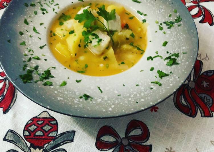 Purrusalda con bacalao