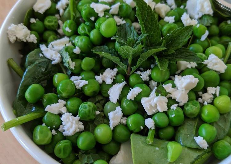 Pea and mint side salad